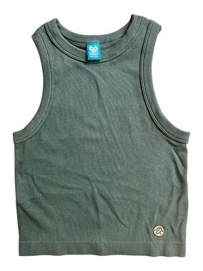 Dixxon Olive Ribbed Tank New One Size